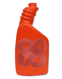 Botella de polietileno atomizadora de 500ml. naranja